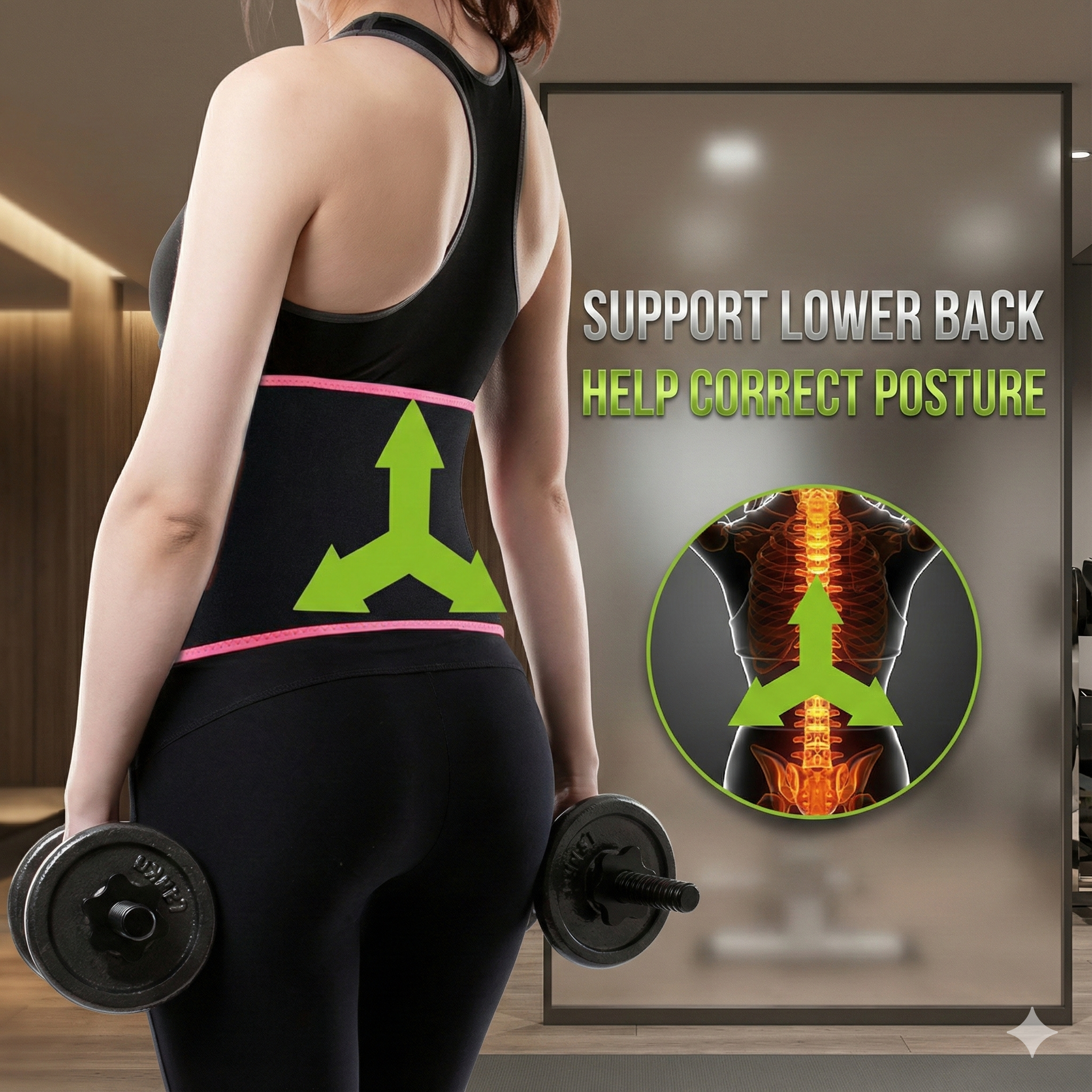 Adjustable Waist Trimmer Belt | Sweat Belt for Men & Women | Core Support