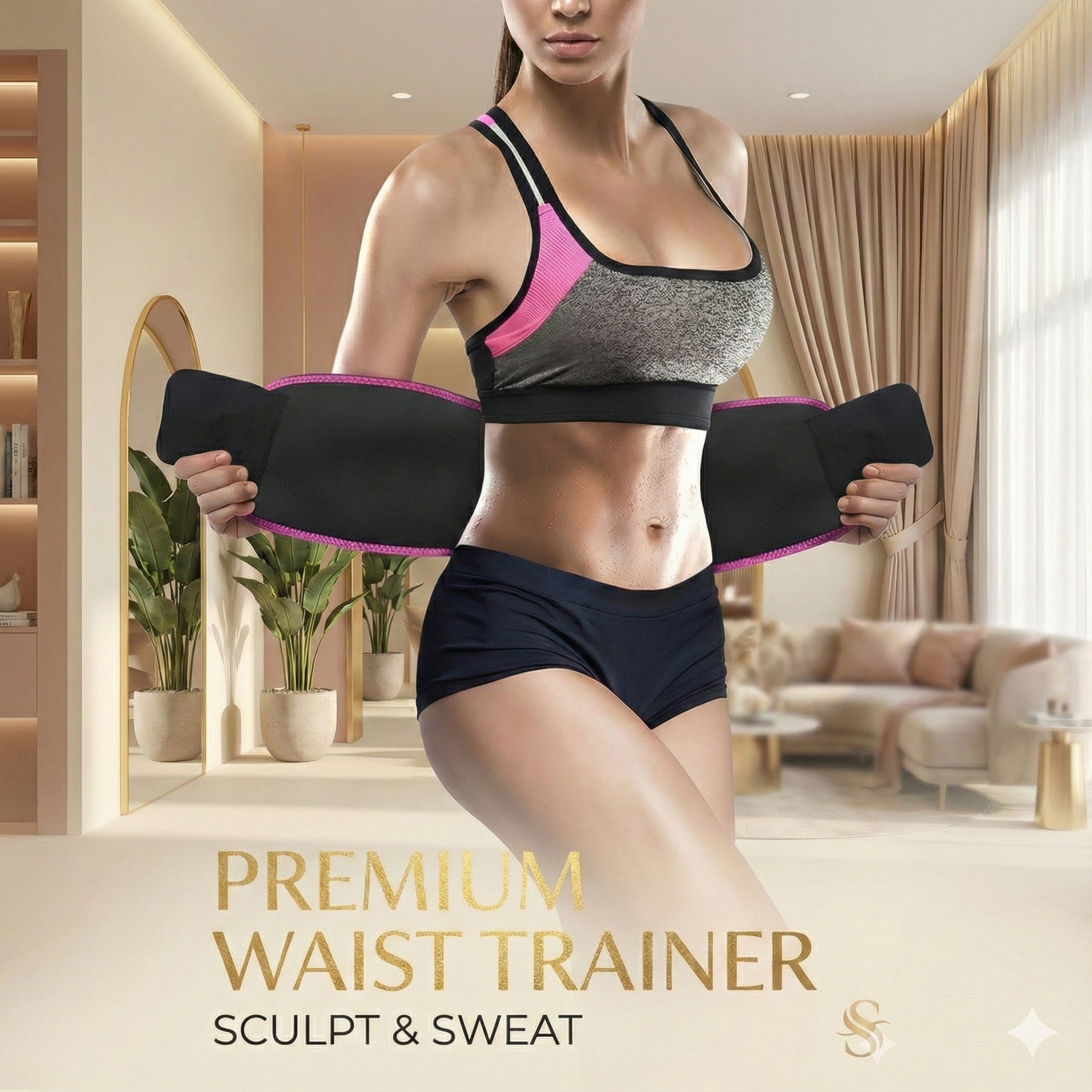 Adjustable Waist Trimmer Belt | Sweat Belt for Men & Women | Core Support