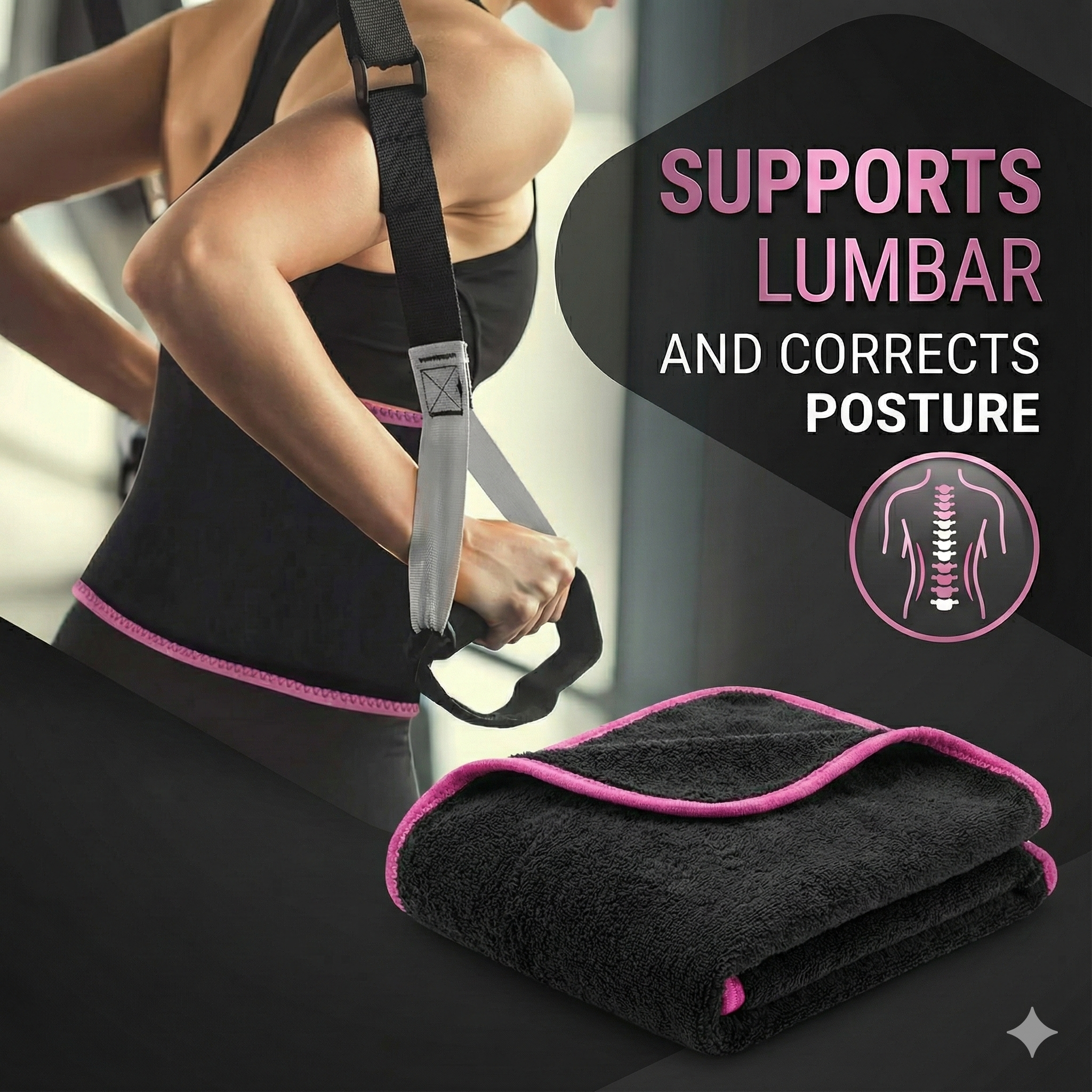 Adjustable Waist Trimmer Belt | Sweat Belt for Men & Women | Core Support